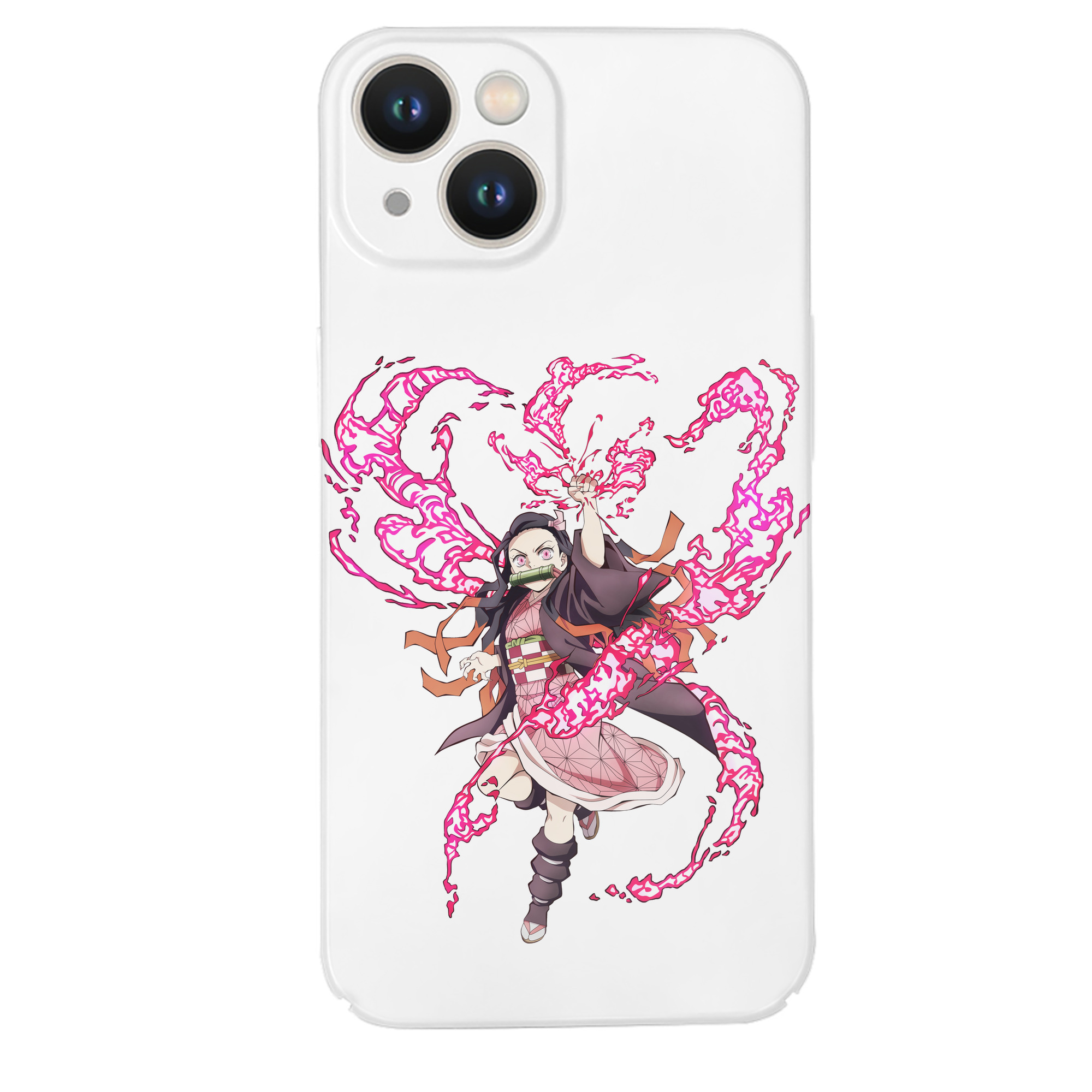 （画像用） 鬼滅の刃（きめつのやいば）竈門 禰󠄀豆子／かまど ねずこ Kamado Nezuko 【iPhone 14シリーズ対応】ハードケース
